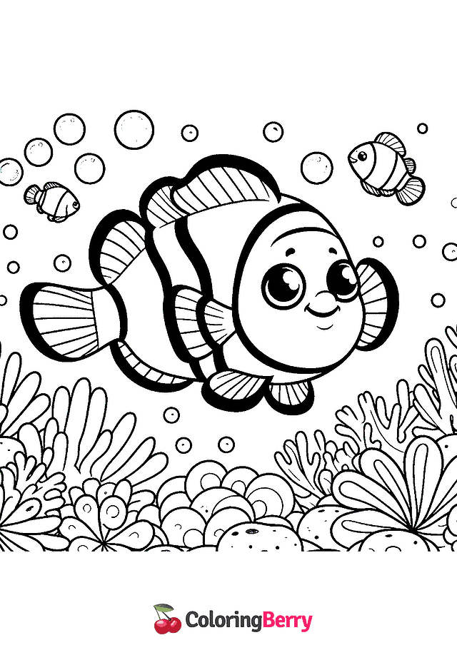 Clownfish Coloring Page