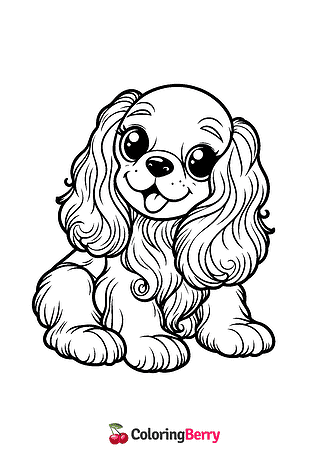Cocker Spaniel Coloring Page