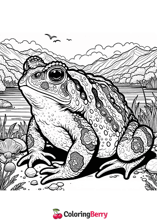Colorado River Toad Coloring Page