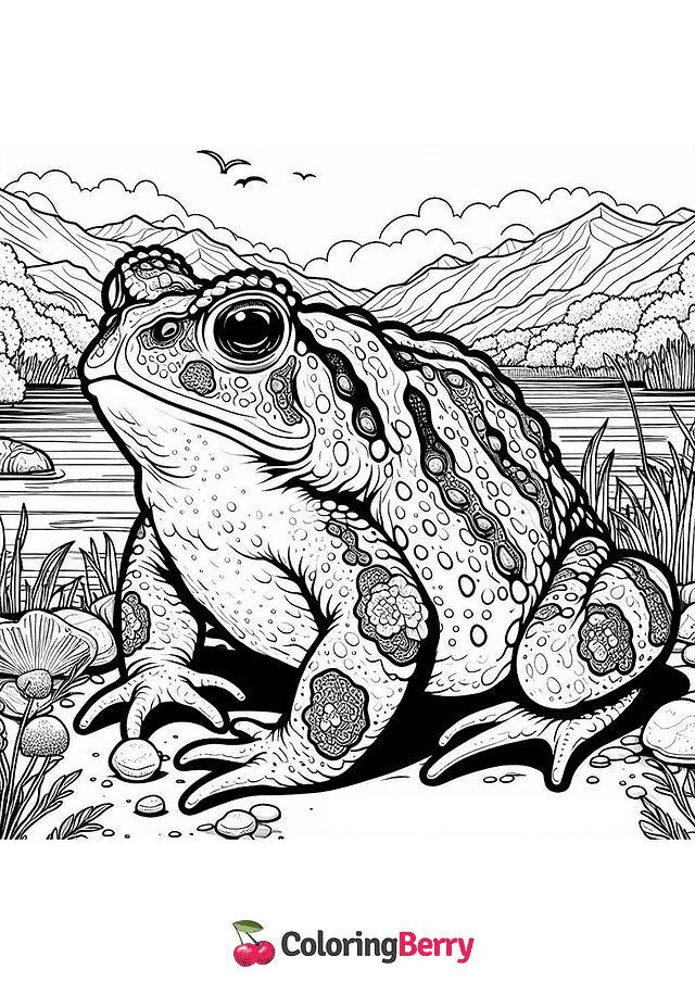 Colorado River Toad Coloring Page