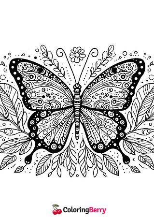 Cool Butterfly Coloring Page