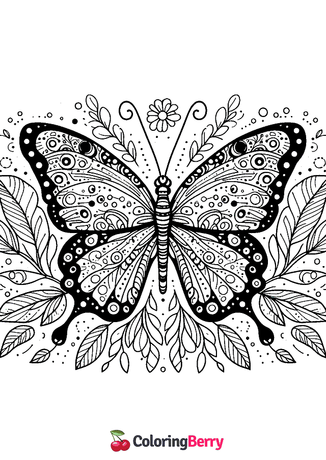 Cool Butterfly Coloring Page