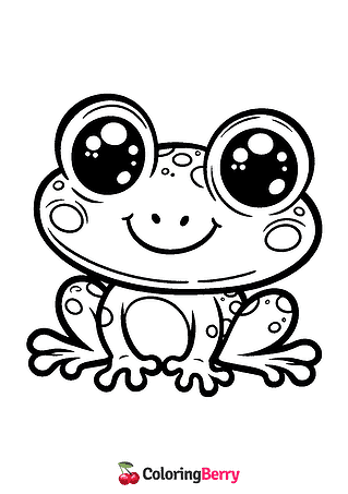 Cute Frog Coloring Page