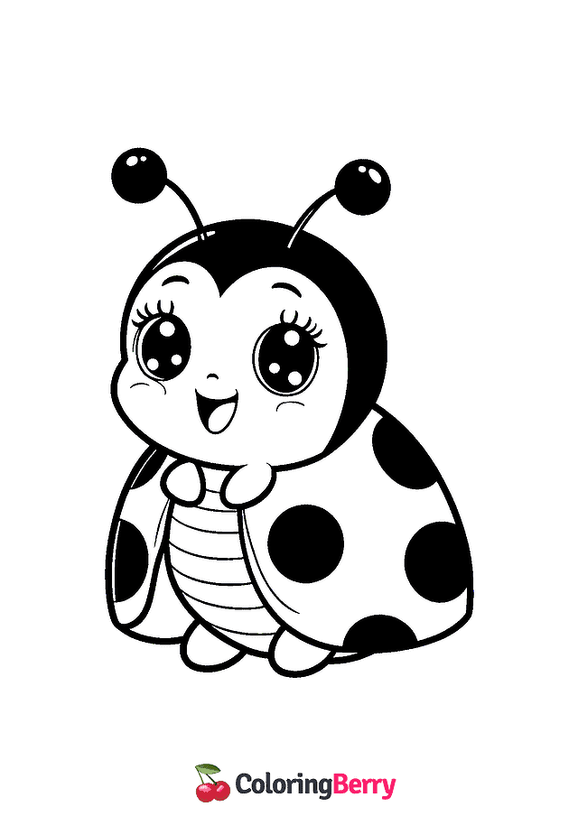 Cute Ladybug Coloring Page