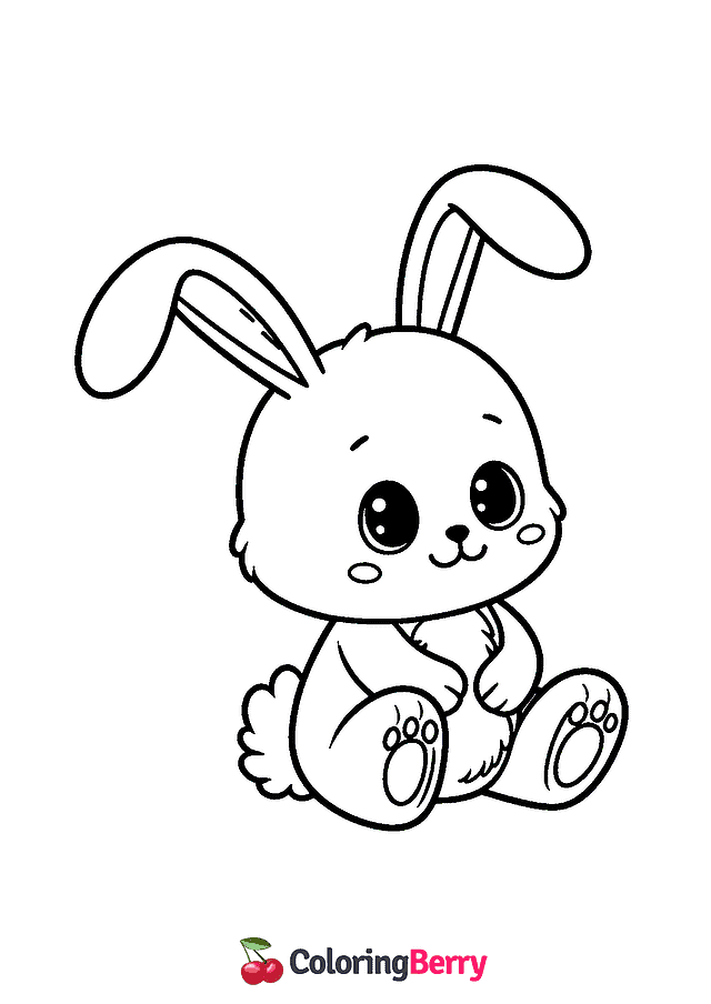 Cute Rabbit Coloring Page