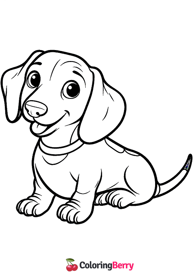 Dachshund Coloring Page