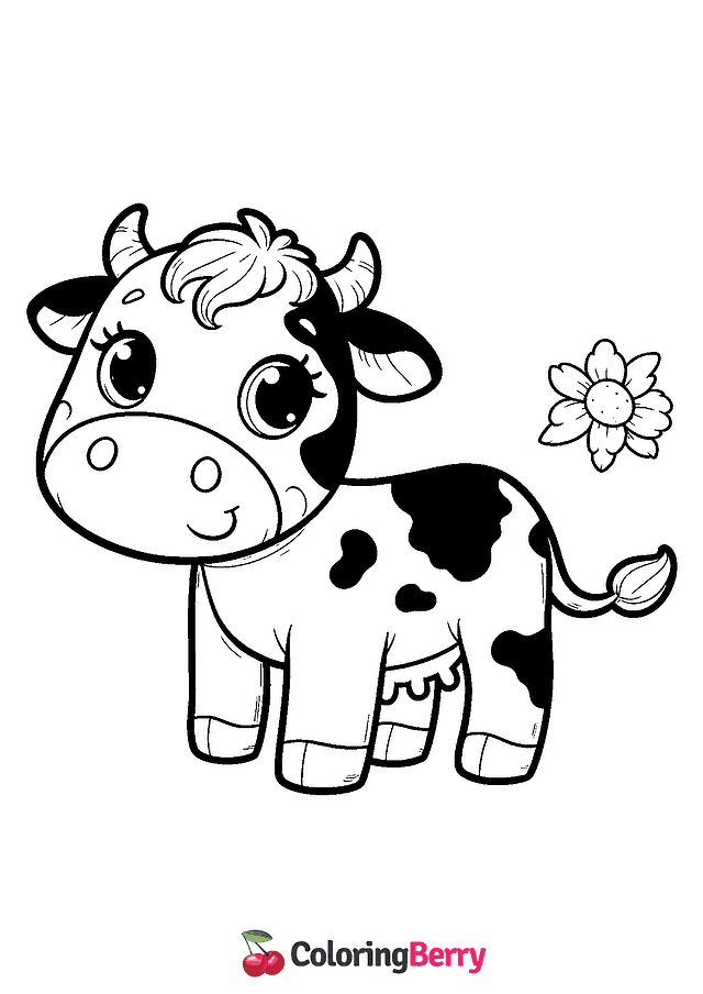 Dairy Cow Coloring Page