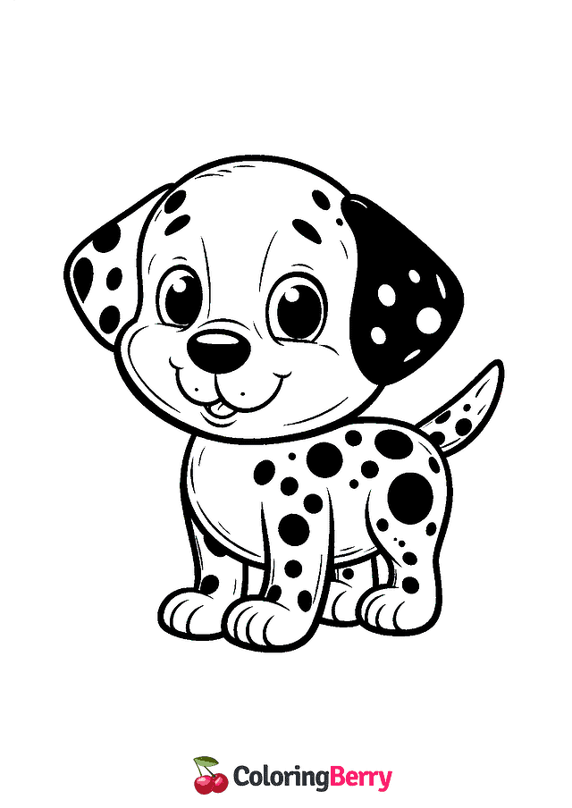 Dalmatian Coloring Page