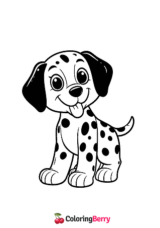 Dalmatian Dog Coloring Page