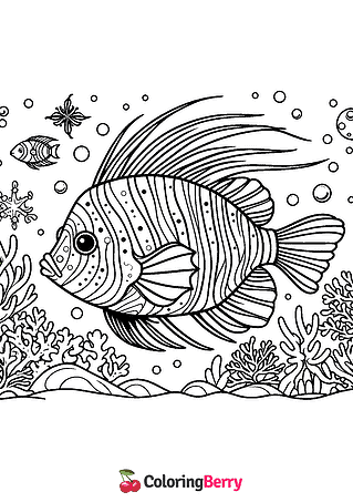 Deep Sea Fish Coloring Page