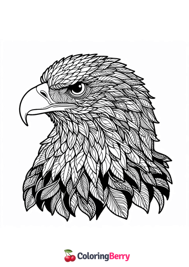 Detailed Eagle Coloring Page