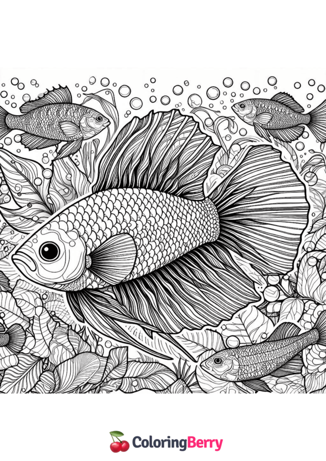 Detailed Fish Coloring Page