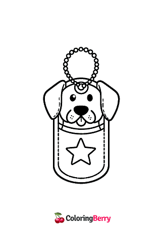 Dog Tag Coloring Page