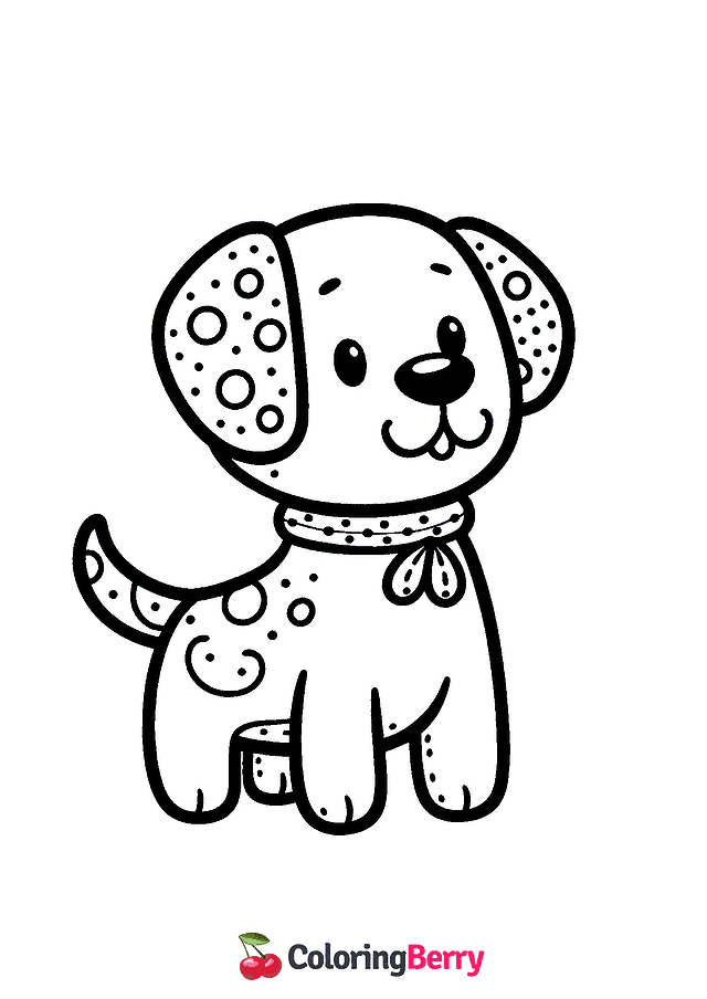 Doodle Dog Coloring Page