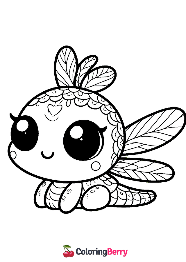 Dragonfly Cub Coloring Page