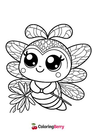 Dragonfly Squishmallow Coloring Page