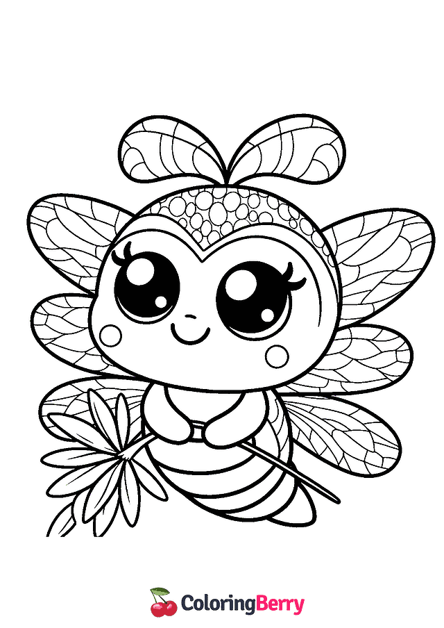 Dragonfly Squishmallow Coloring Page