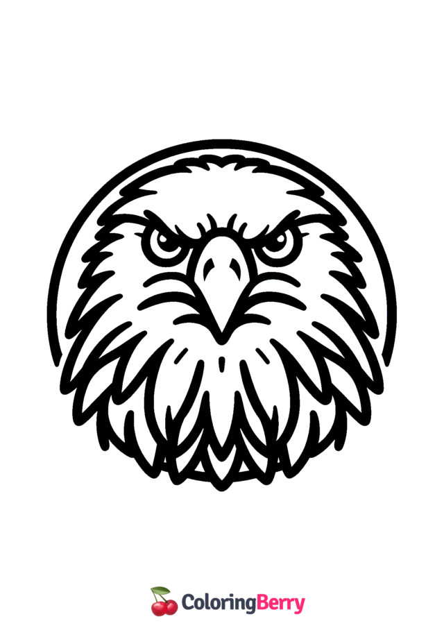 Eagle Face Coloring Page