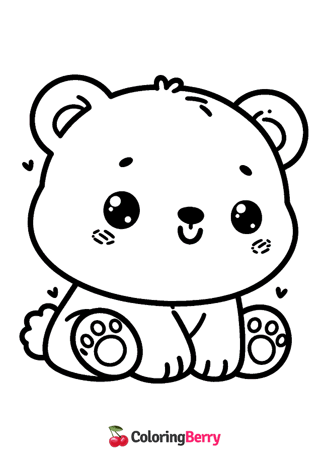 Easy Bear Coloring Page