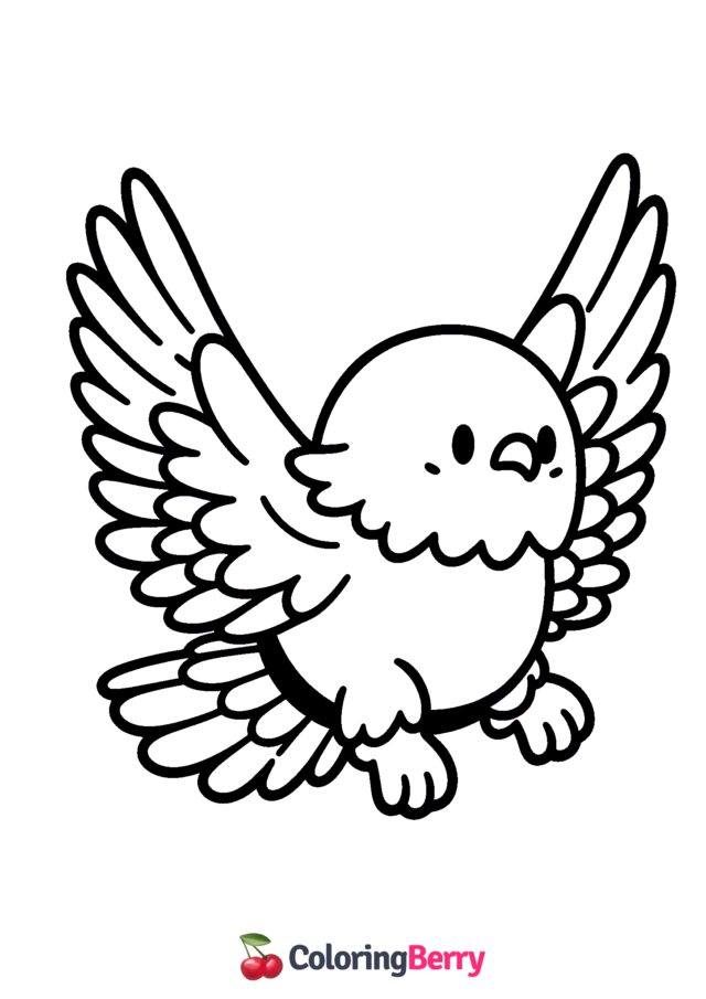 Easy Eagle Coloring Page