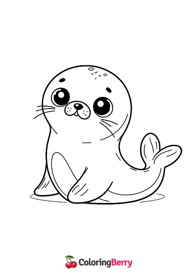 Easy Sea Lion Coloring Page