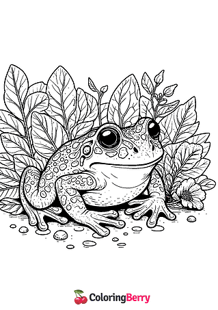 Edible Frog Coloring Page