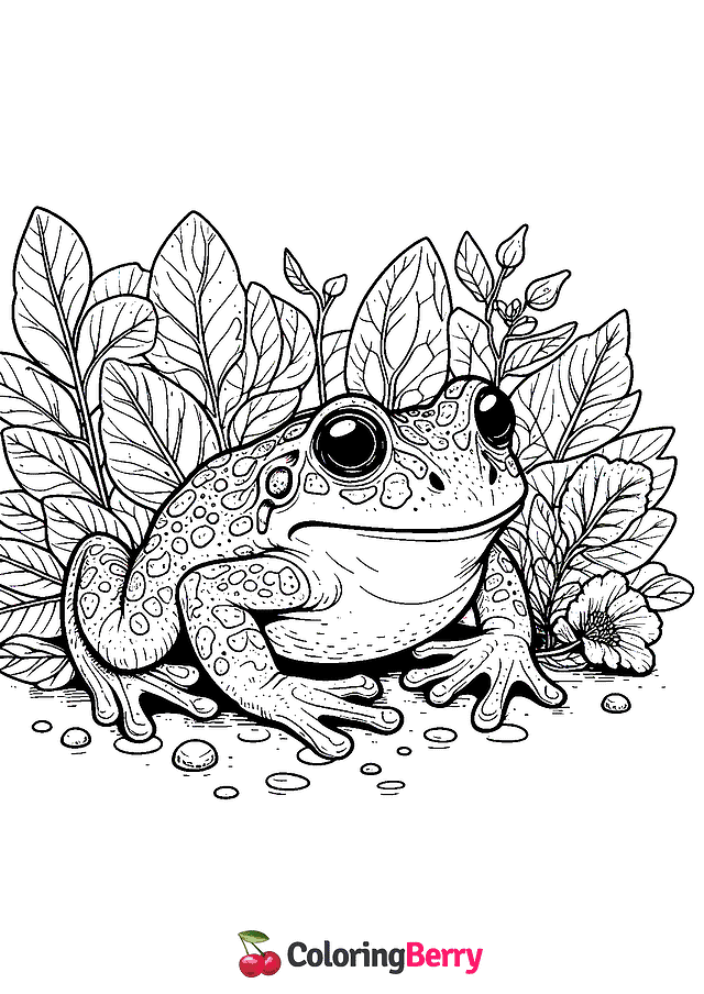 Edible Frog Coloring Page