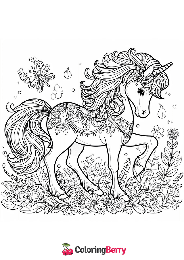 Fantasy Horse Coloring Page