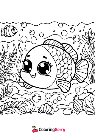 Fish Cub Coloring Page