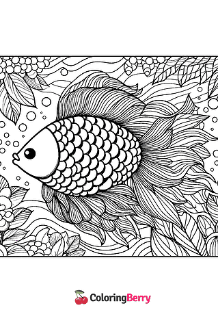 Fish Scale Coloring Page