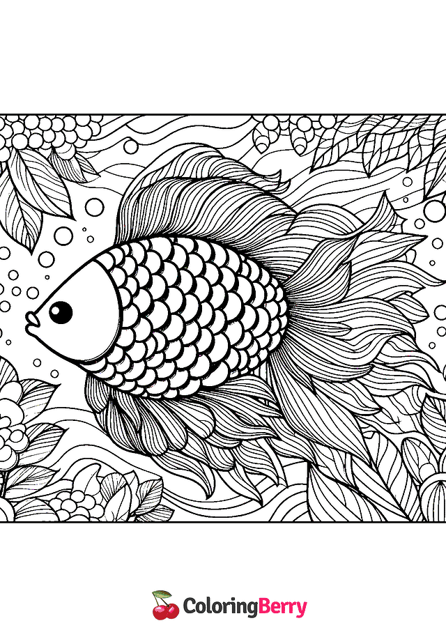 Fish Scale Coloring Page