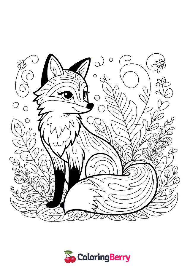 Fox Coloring Page