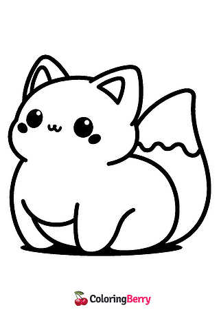 Fox Squishmallow Coloring Page