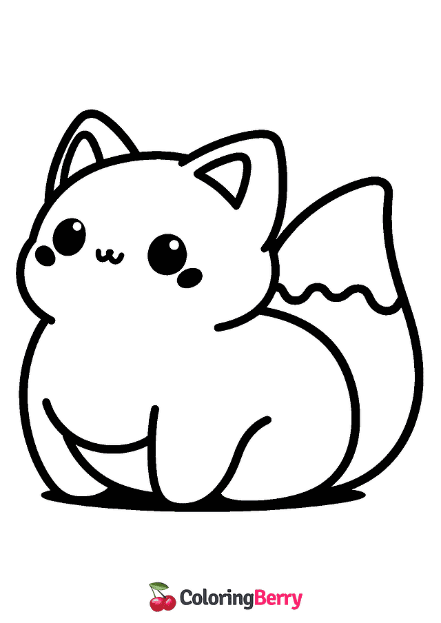 Fox Squishmallow Coloring Page