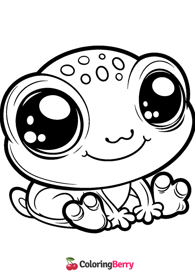 Frog Cub Coloring Page