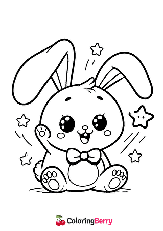 Funny Bunny Coloring Page