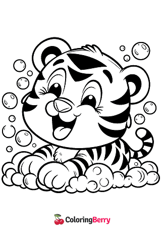 Funny Tiger Coloring Page