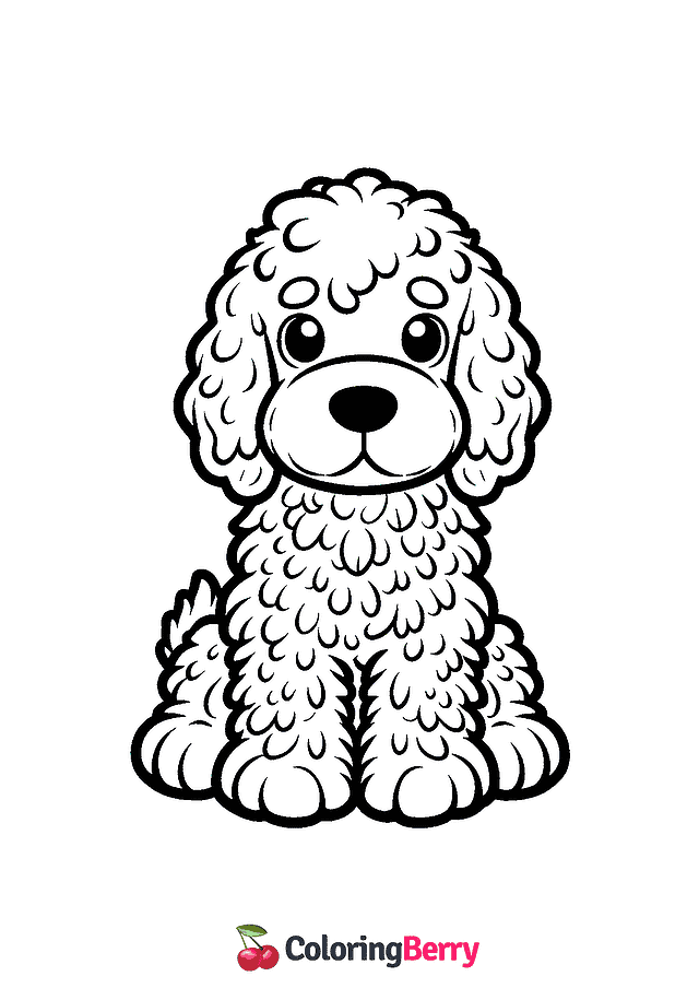 Golden Doodle Coloring Page