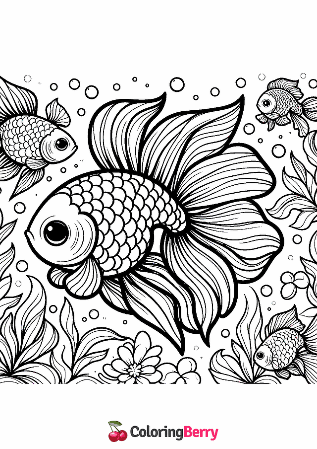 Goldfish Coloring Page