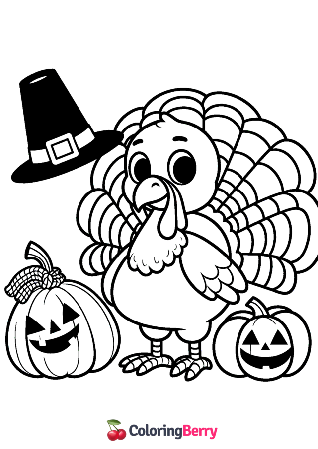 Halloween Turkey Coloring Page