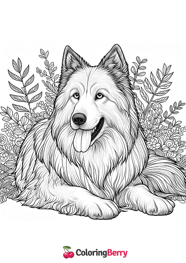 Hard Dog Coloring Page