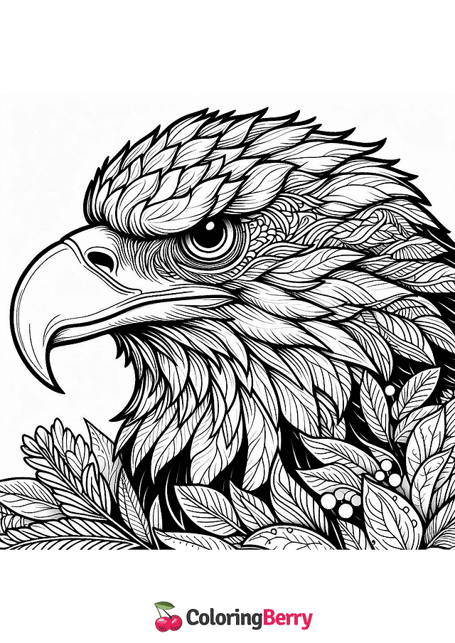 Hard Eagle Coloring Page