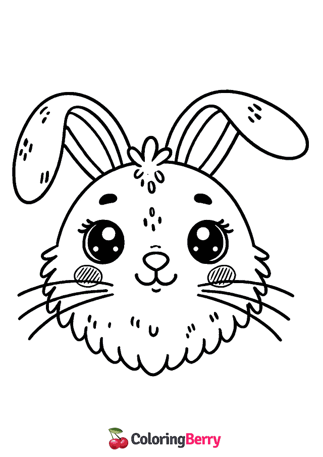 Hare Face Coloring Page