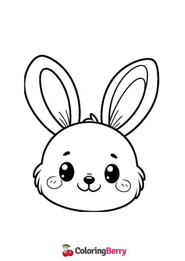 Hare Head Coloring Page