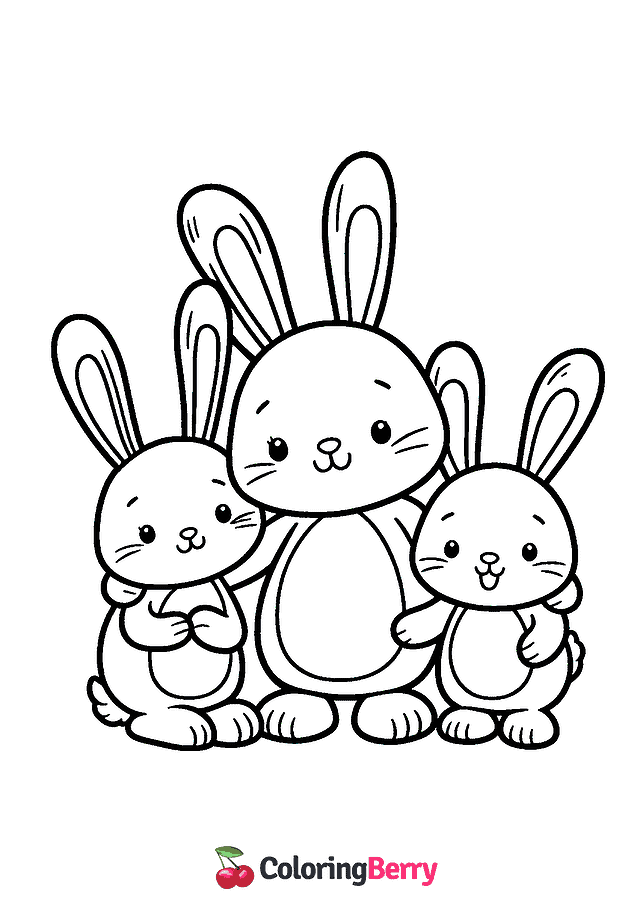 Hares Coloring Page