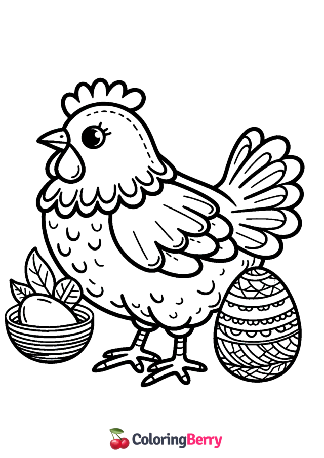 Hen Coloring Page