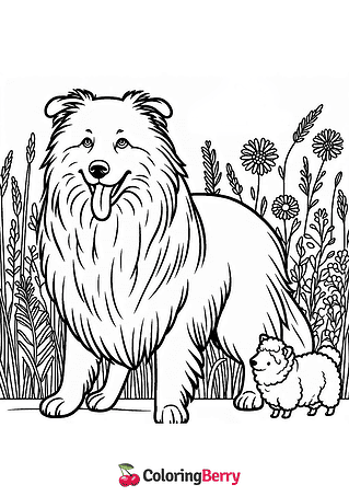 Herding Dog Coloring Page