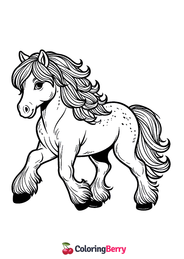 Horse Breed Coloring Page