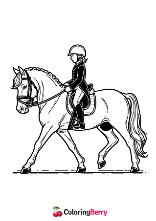 Horse Rider Coloring Page