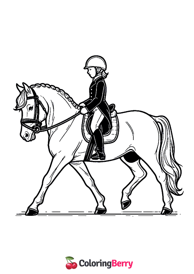 Horse Rider Coloring Page